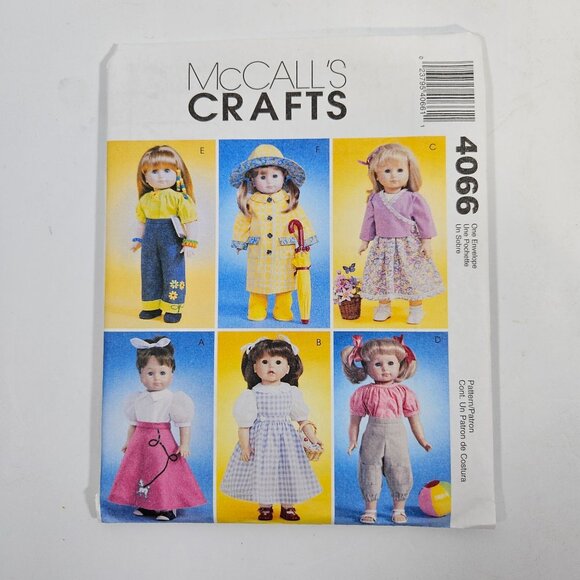 Doll Clothes Sewing Patterns Lot of 5 for 18 in Dolls Simplicity McCalls Uncut - Picture 4 of 8
